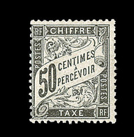 * TIMBRES TAXE - * - N°20 - 50c Noir - Comme ** - TB - 1859-1959.. Ungebraucht