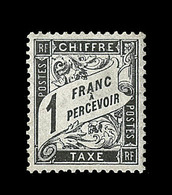 (**) TIMBRES TAXE - (**) - N°22 - 1F Noir - TB - 1859-1959 Mint/hinged