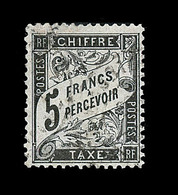 O TIMBRES TAXE - O - N°24 - 5F Noir - Signé Calves - TB - 1859-1959.. Ungebraucht