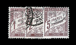 O TIMBRES TAXE - O - N°25/7 - Les 3 Val. - TB - 1859-1959 Mint/hinged