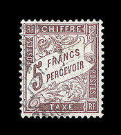 O TIMBRES TAXE - O - N°27 - 5F Marron - Pièce De Luxe - TB - 1859-1959 Mint/hinged