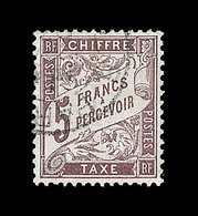 O TIMBRES TAXE - O - N°27 - 5F Marron - Signé JF. Brun - TB - 1859-1959.. Ungebraucht