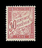 * TIMBRES TAXE - * - N°34 - 30c Rouge Orange - Infime Froissure De Gomme Horizontale - Signé - TB - 1859-1959 Mint/hinged
