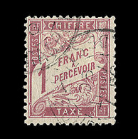 O TIMBRES TAXE - O - N°39 - 1F Rose S/paille - TB - 1859-1959.. Ungebraucht