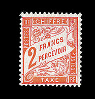 ** TIMBRES TAXE - ** - N°41 - 2F Rouge/orange - TB - 1859-1959 Mint/hinged