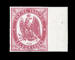 ** TIMBRES - TELEGRAPHE - ** - N°1 - 25c Rouge Carmin - Signé Calves/ Brun - TB - Telegraaf-en Telefoonzegels