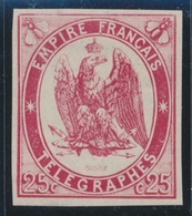 * TIMBRES - TELEGRAPHE - * - N°1 - 25c Rouge Carmin - Réimpression Pexip - TB - Telegrafi E Telefoni