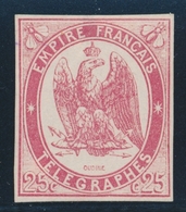 * TIMBRES - TELEGRAPHE - * - N°1 - 25c Rouge Carmin - Léger Clair - Signé Calves/JF Brun - Telegraaf-en Telefoonzegels