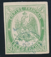 O TIMBRES - TELEGRAPHE - O - N°2 - 50c Vert - TB - Télégraphes Et Téléphones