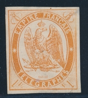 (*) TIMBRES - TELEGRAPHE - (*) - N°3 - 1F Orange - TB - Telegraphie Und Telefon