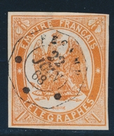 O TIMBRES - TELEGRAPHE - O - N°3 - 1F Orange - TB - Telegraphie Und Telefon