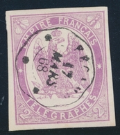 O TIMBRES - TELEGRAPHE - O - N°4 - 2F Violet - TB - Télégraphes Et Téléphones