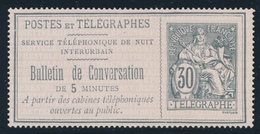 (*) TIMBRES - TELEPHONE - (*) - N°8 - TB - Telegrafi E Telefoni