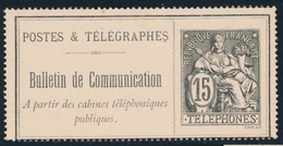 (*) TIMBRES - TELEPHONE - (*) - N°23 - 15c Noir - TB - Telegraph And Telephone