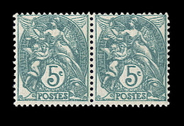 ** VARIETES - ** - N°111c - Paire - Impression Dble - Signé Calves - TB - Unused Stamps