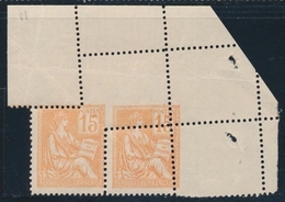 ** VARIETES - ** - N°117 - 15c Orange - Superbe Variété De Piquage - TB - Unused Stamps