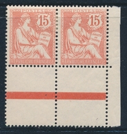 * VARIETES - * - N°125a - Queue Du "5" Touchant Le Cadre - Tenant à Normal + Interpanneau - TB - Unused Stamps