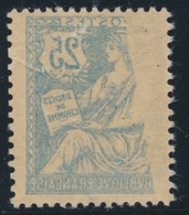 ** VARIETES - ** - N°127a - 25c Bleu - Impression Recto-verso - TB - Ongebruikt