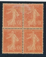 **/* VARIETES - **/* - N°135f - Bloc De 4 - Impression Recto-verso -TB - Unused Stamps