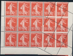 ** VARIETES - ** - N°138 - Bloc De 15 - Superbe Variété De Piquage - TB - Unused Stamps