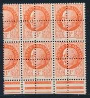 ** VARIETES - ** - N°521 - 3F Orange - Bloc De 6 - Piquage à Cheval - TB - Unused Stamps