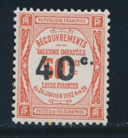 * VARIETES - TIMBRES TAXE - * - N°50b - Gros "0" De "40" - Comme ** - TB - Unclassified