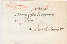 LAC FRANCHISES - LAC - Dir Gal De Caisse D'Amort. Et Dépôt (Rge) S/pli Du 27 Janv. 1820 Pr Lons Le Saunier - TB - 1801-1848: Précurseurs XIX