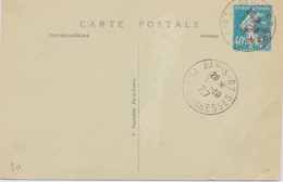 CP CA Sur Lettre - CP - N°246 - Obl. PARIS 67 - 1/10/27 - TB - Briefe U. Dokumente