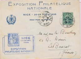 L CA Sur Lettre - L - N°247 (x6) - Obl. NICE/GARE - 24/4/35 - S/env. De L'Expo. Phil.Nationale De NICE - B/TB - Briefe U. Dokumente