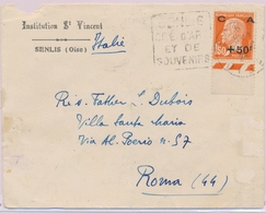 L CA Sur Lettre - L - N°248 - Obl. Senlis - 6/6/28 + Daguin - Pr ROMA (Italie) - TB - Storia Postale