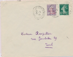 L CA Sur Lettre - L - N°249, N° 159 - Obl. GARE De TOURS - Gare - 16/3/28 - TB - Covers & Documents