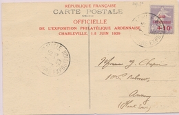 CP CA Sur Lettre - CP - N°249 - Obl. CHARLEVILLE/foire Expo- 10/06/29 - TB - Covers & Documents