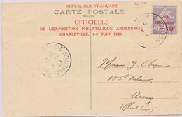 CP CA Sur Lettre - CP - N°249 - Obl. CHARLEVILLE/foire Expo- 10/06/29 - TB - Storia Postale