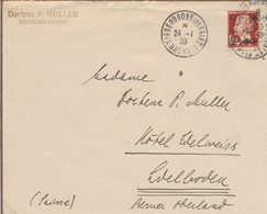 L CA Sur Lettre - L - N°255 Obl Niederbronn Les Bains - 24/1/30 - Pr La Suisse - TB - Covers & Documents