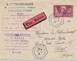 L CA Sur Lettre - L - N°256 Obl Hexag. Paris Bureau Du Petit Journal 17/3/30 - Pr Alger - TB - Brieven En Documenten