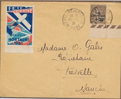 L CA Sur Lettre - L - N°267 - Obl Mortagne Au Perche - 11/5/31 + Vignette "Fête Aérienne à Mortagne" Du 28 Juin 1931 - T - Briefe U. Dokumente