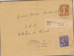 L CA Sur Lettre - L - N°268 + N°235 Obl Versailles - 27/8/31 S/ Pli Recom. Pr St Hilaire Du Touvet - TB - Covers & Documents