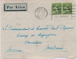 L CA Sur Lettre - L - N°275 Paire OFlamme + Càd Nantes - 30/10/1931 - Pr Meknès (Maroc) - TB - Covers & Documents