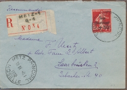 L CA Sur Lettre - L - N°277 Obl Metz - S/recom. 5/1/32 Pr Saarbrucken - TB - Covers & Documents