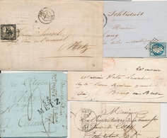 LAC PERIODE 1849-70 - MOSELLE (Dépt 55) - LAC - METZ S/8 Plis - Dt Obl T12, 13,15 - Pli Taxé - B/TB - Briefe U. Dokumente