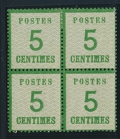 * TIMBRES D'ALSACE LORRAINE (1870-71) - * - N°4 - 5c Vert - Bloc De 4 -TB - Other & Unclassified