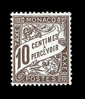 ** MONACO / TIMBRES TAXE - ** - N°4 - 10c Brun - Signé Champion - TB - Autres & Non Classés