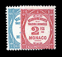 ** MONACO / TIMBRES TAXE - ** - N°27/8 - Les 2 Val. - TB - Andere & Zonder Classificatie