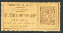 (*) MONACO / TIMBRES TELEPHONE - (*) - N°1 - TB - Andere & Zonder Classificatie