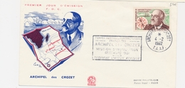 PJ PLIS CROZET - PJ - N°19 - Charcot - Obl 4/2/62 + Cachet Mission - TB - Poste Aérienne