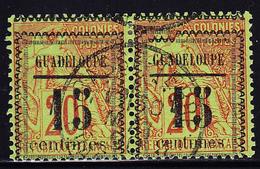 O GUADELOUPE - O - N°8 - 15c S/20c - Paire - CdF - TB - Sonstige & Ohne Zuordnung