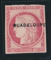 * GUADELOUPE - * - N°13 - 80c Rose - Signé Roumet - Clair - Other & Unclassified