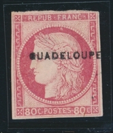 * GUADELOUPE - * - N°13 - 80c Rose - Signé Roumet - Clair - Autres & Non Classés