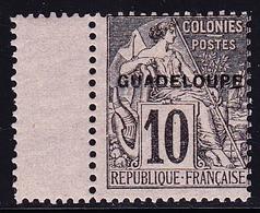 ** GUADELOUPE - ** - N°18 - 10c Noir S/rose - Paire + Pont - TB/SUP - Autres & Non Classés