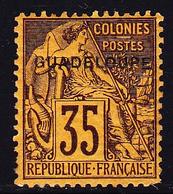 ** GUADELOUPE - ** - N°23 - 35c Violet Noir S/jaune - 1 Coin Faible Sinon TB - Sonstige & Ohne Zuordnung